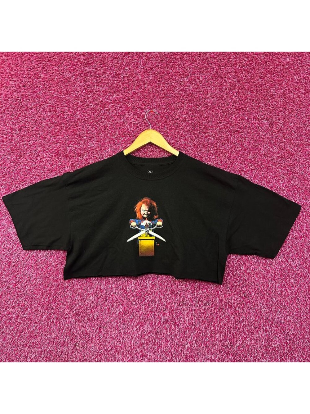Chucky Killer Cut Childs Play Horror Franchise Crop Top XL